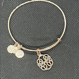 Alex and Ani “rose gold” Bangle Bracelet with Charms